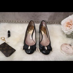 Michael Kors Patent Bow Kitten Heel